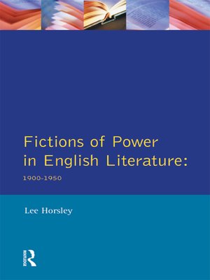 cover image of Fictions of Power in English Literature
